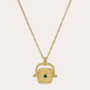 Emerald Green CZ Wax Seal Rotating Necklace | Sustainable Jewellery by Ottoman Hands