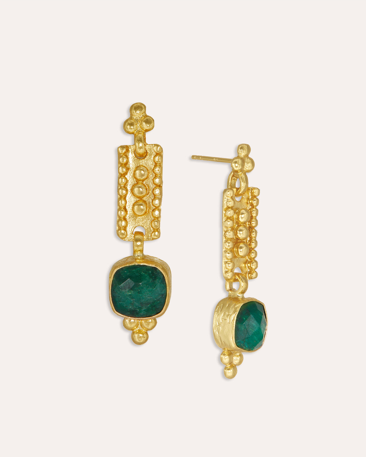 Shahrzad Emerald Drop Earrings