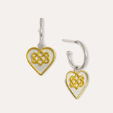 Infinity Love Knot Mixed Metal Silver Hoop Earrings | Sustainable Jewellery by Ottoman Hands