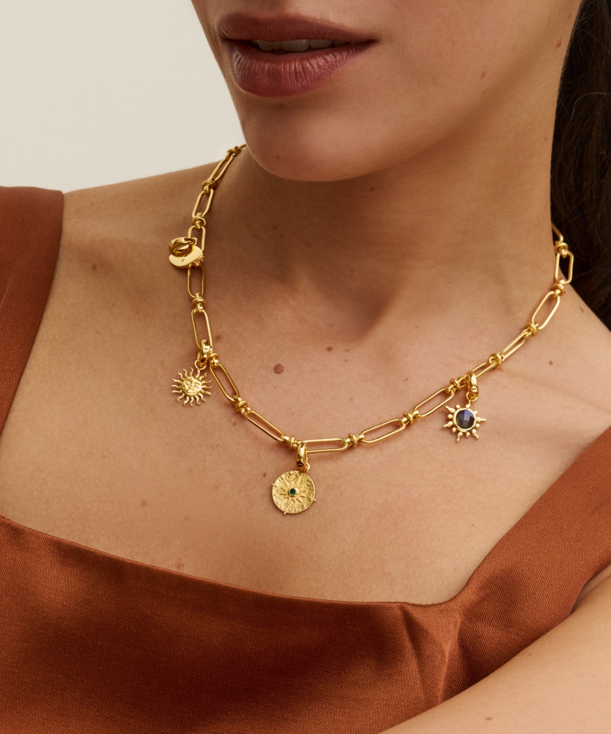 Golden Sun Charm | Ottoman HAnds Jewellery