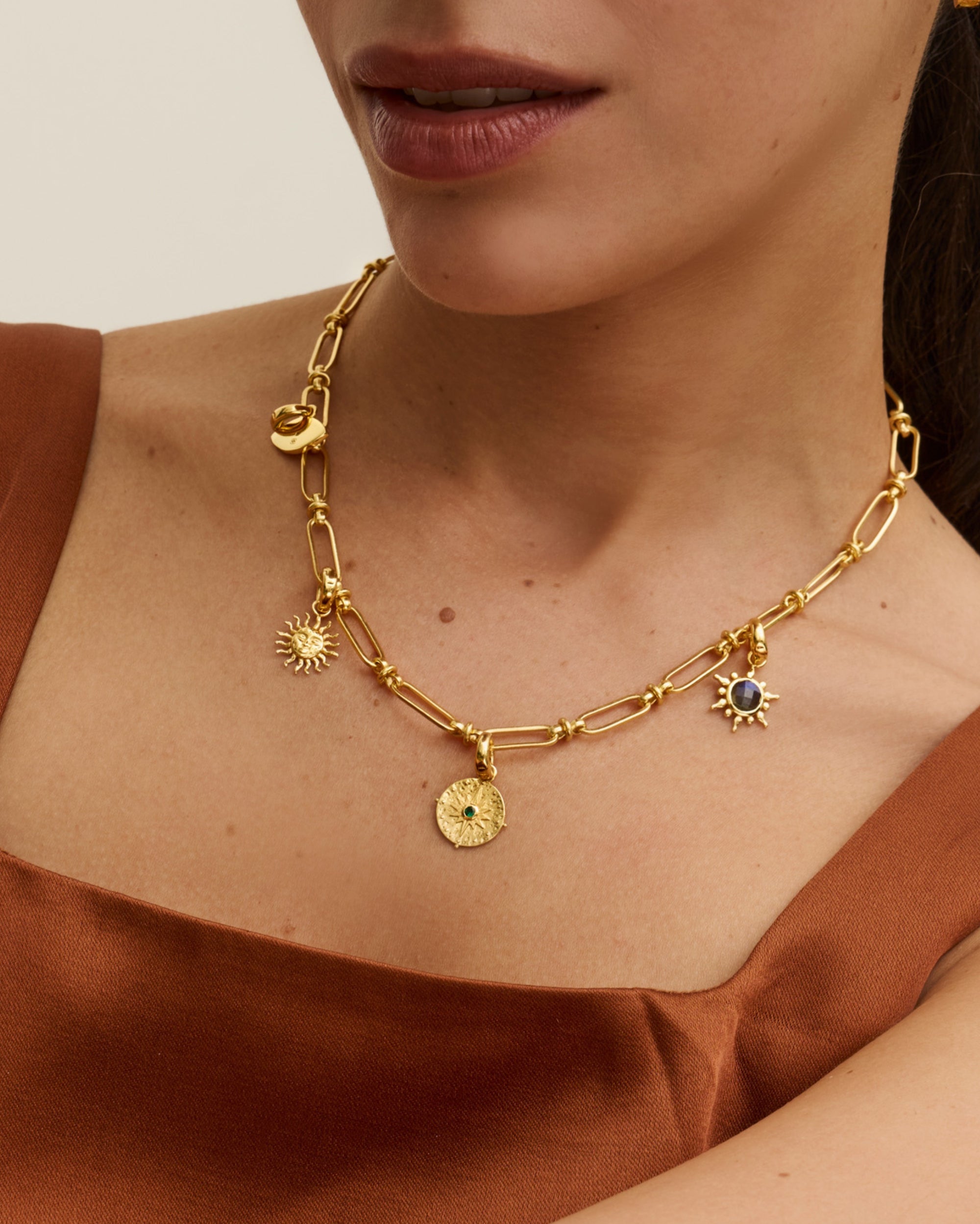 Golden Sun Charm | Ottoman HAnds Jewellery