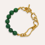 Green Agate Beaded Etta Chain Bracelet | Sustainable Jewellery by Ottoman Hands