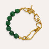 Green Agate Beaded Etta Chain Bracelet | Sustainable Jewellery by Ottoman Hands