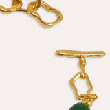 Green Agate Beaded Etta Chain Bracelet | Sustainable Jewellery by Ottoman Hands