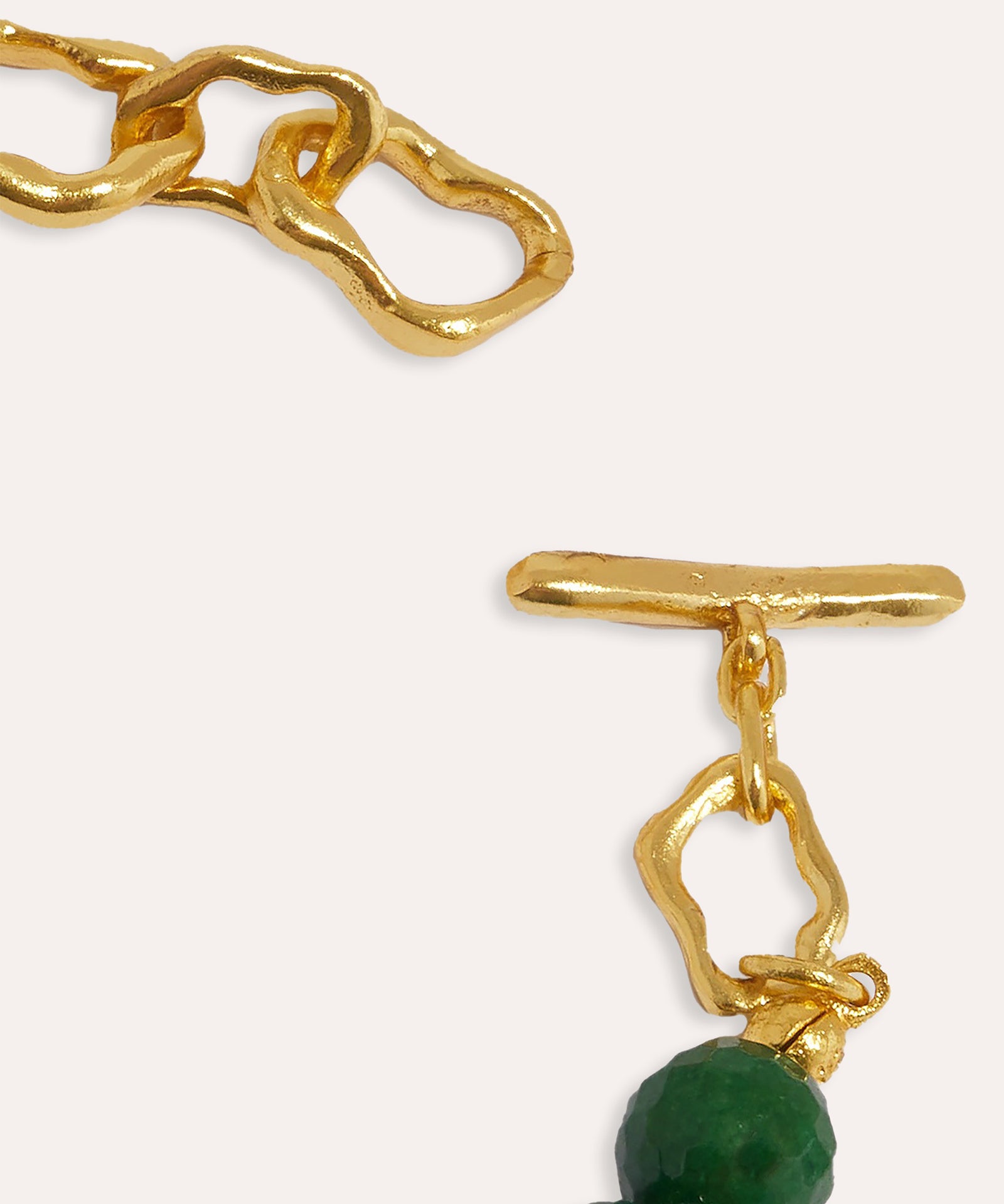 Green Agate Beaded Etta Chain Bracelet | Sustainable Jewellery by Ottoman Hands