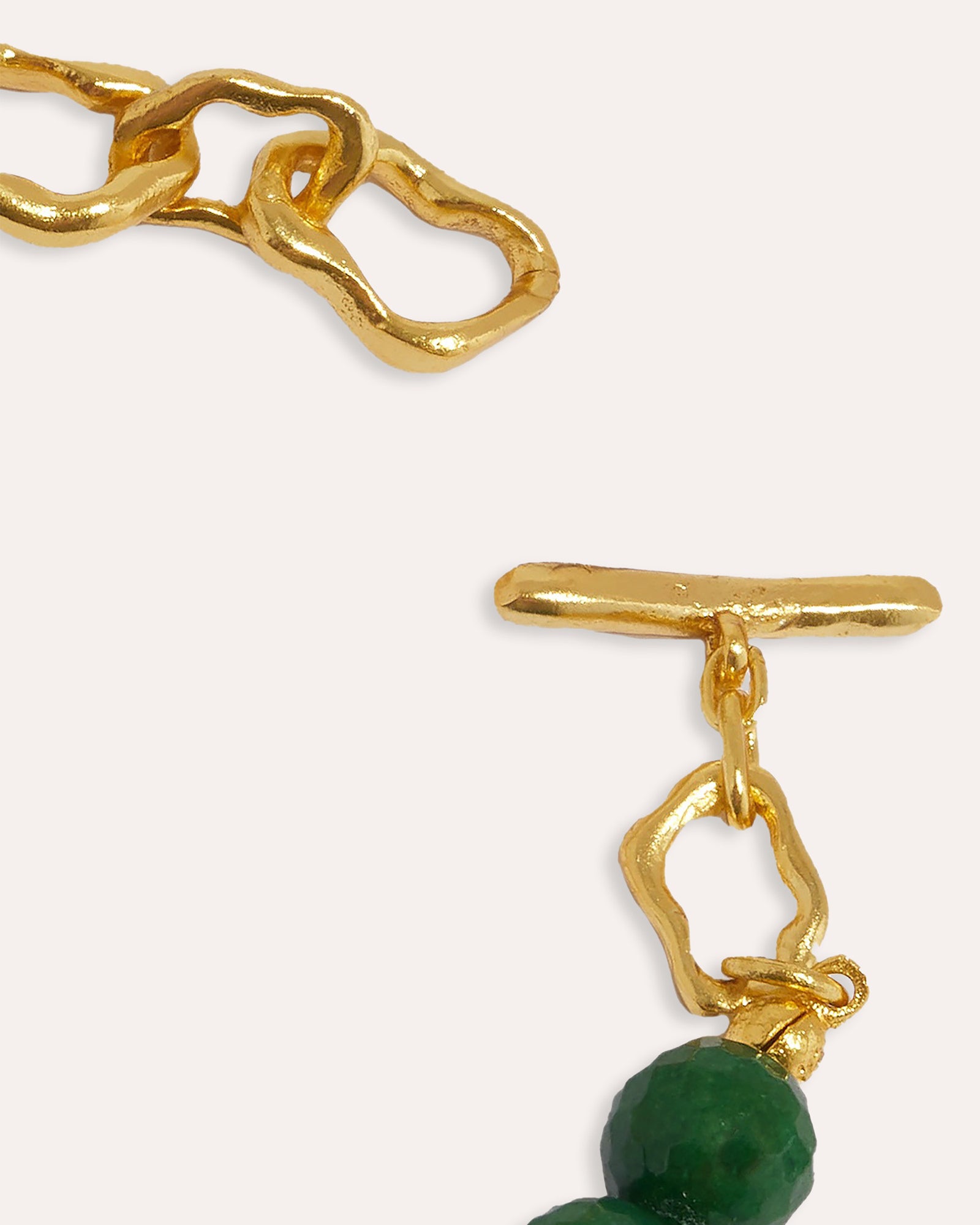 Green Agate Beaded Etta Chain Bracelet | Sustainable Jewellery by Ottoman Hands