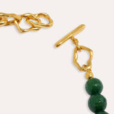 Green Agate Beaded Etta Chain Necklace | Sustainable Jewellery by Ottoman Hands