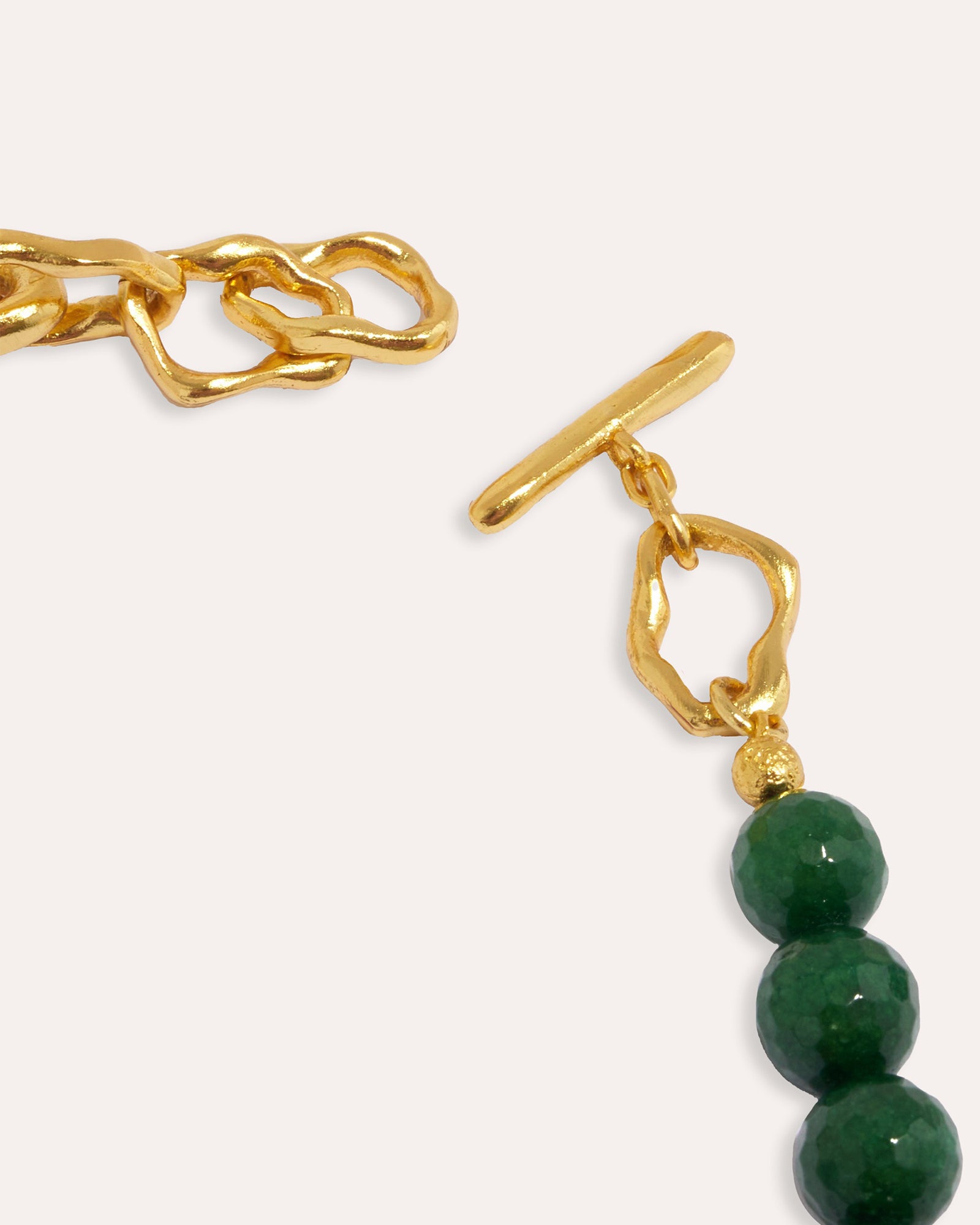 Green Agate Beaded Etta Chain Necklace | Sustainable Jewellery by Ottoman Hands