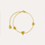 Triple Heart Chain Bracelet | Sustainable Jewellery by Ottoman Hands