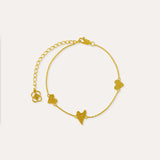Triple Heart Chain Bracelet | Sustainable Jewellery by Ottoman Hands
