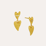 Evil Eye Heart Drop Stud Earrings | Sustainable Jewellery by Ottoman Hands