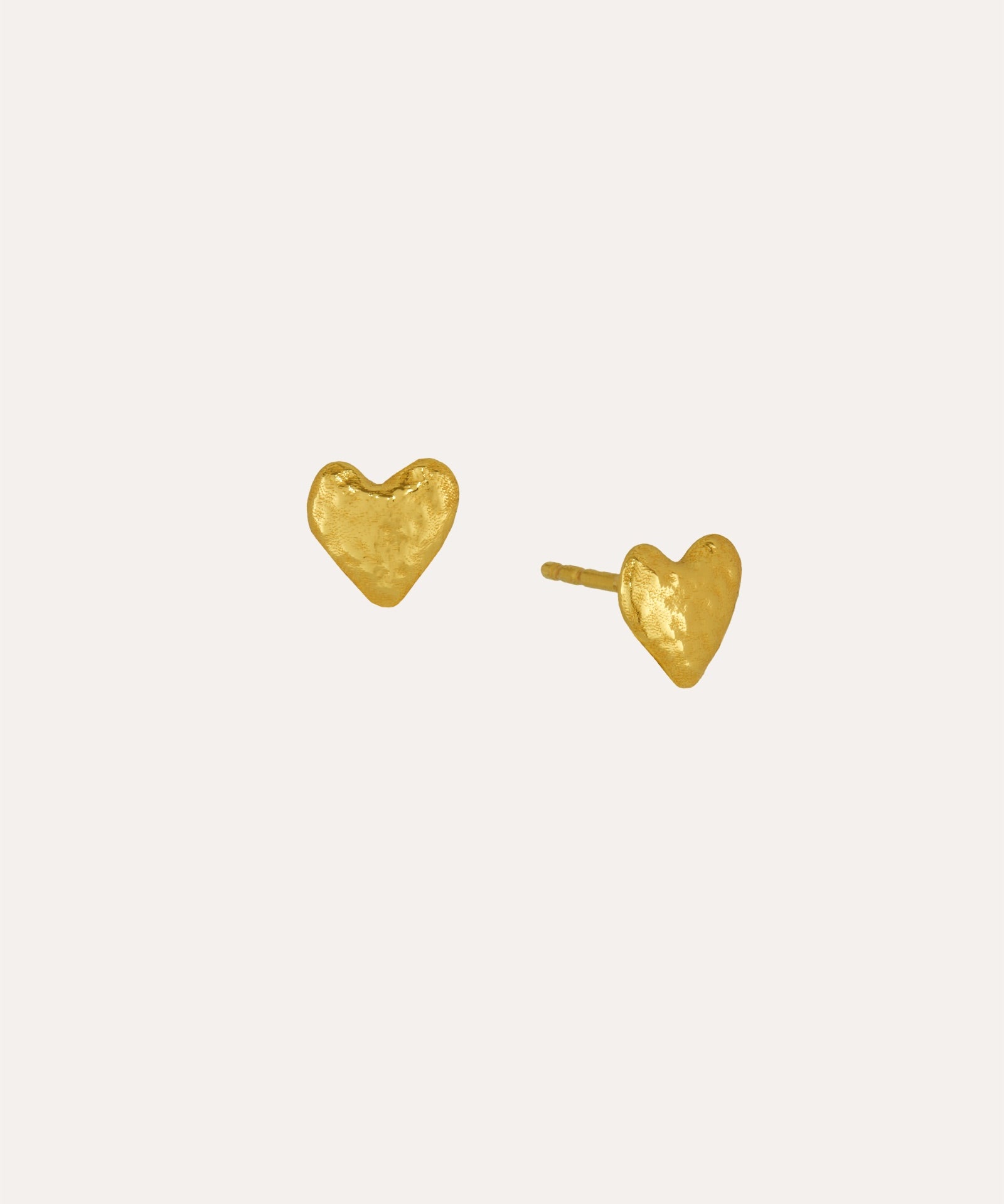 Hammered Heart Stud Earrings | Sustainable Jewellery by Ottoman Hands