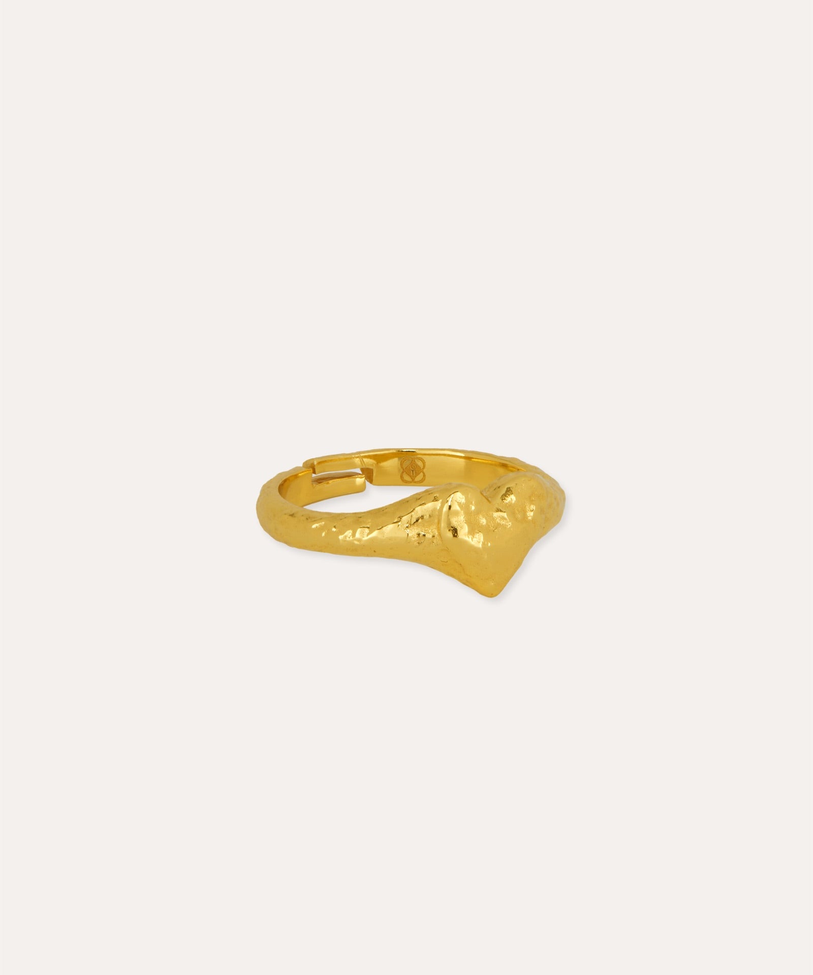 Hammered Heart Stacking Ring | Sustainable Jewellery by Ottoman Hands