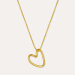 Outline Heart Pendant Necklace | Sustainable Jewellery by Ottoman Hands