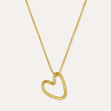 Outline Heart Pendant Necklace | Sustainable Jewellery by Ottoman Hands