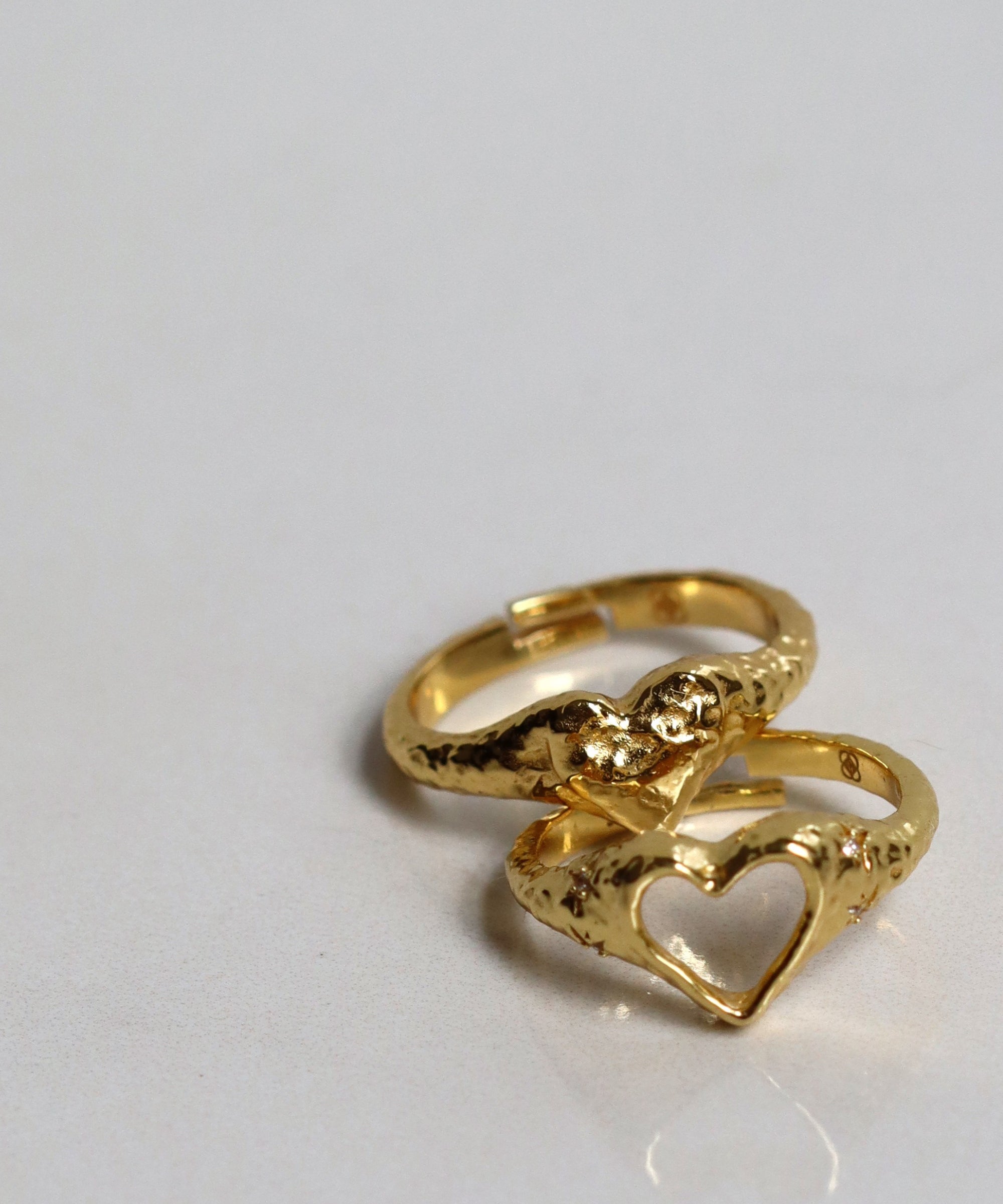 Hammered Heart Stacking Ring | Sustainable Jewellery by Ottoman Hands