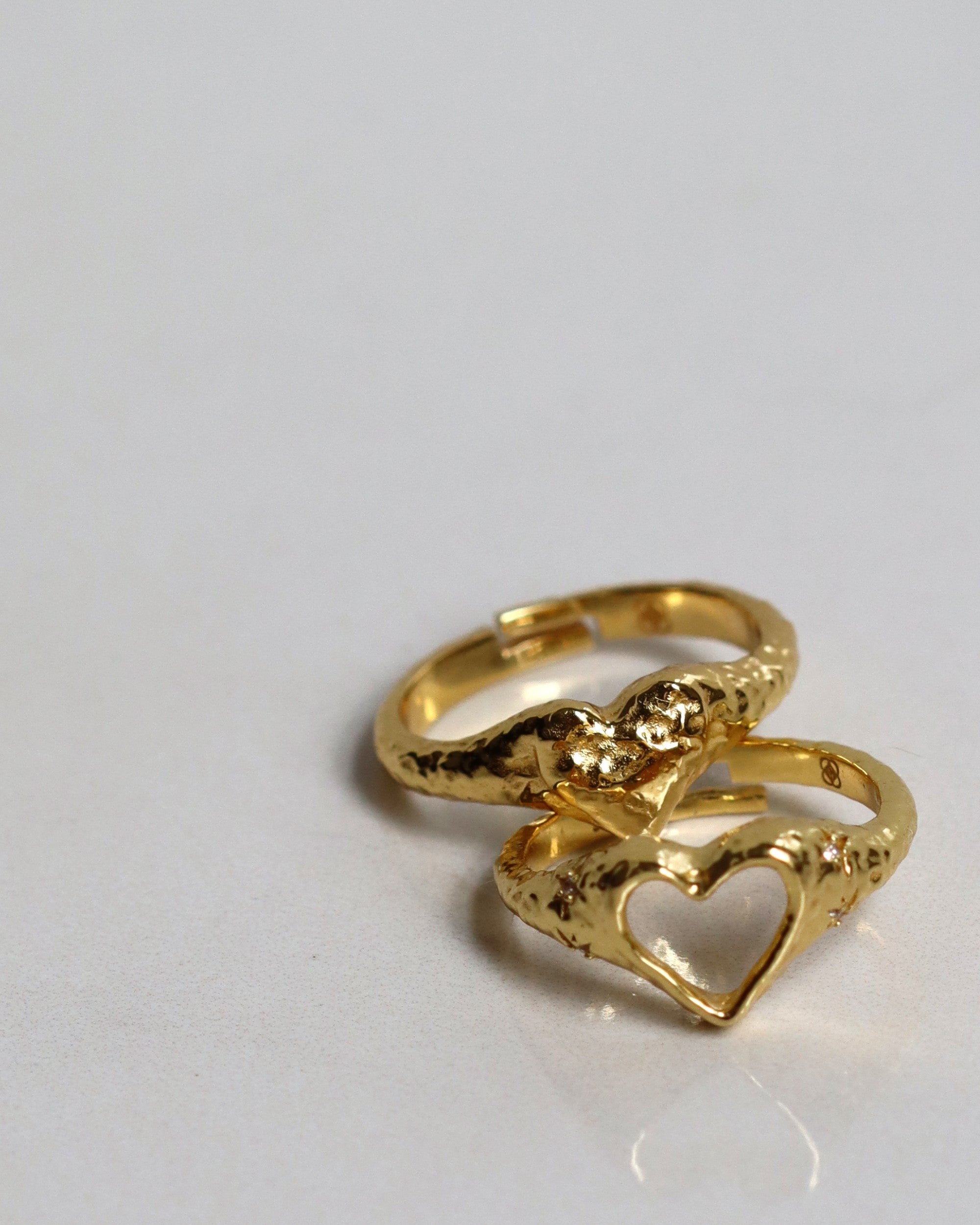 Hammered Heart Stacking Ring | Sustainable Jewellery by Ottoman Hands
