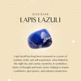 Lapis Moon Rotating Pendant Necklace