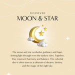 Moon and Star Drop Stud Earrings | Sustainable Jewellery by Ottoman Hands