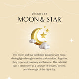 Moon and Star Drop Stud Earrings | Sustainable Jewellery by Ottoman Hands