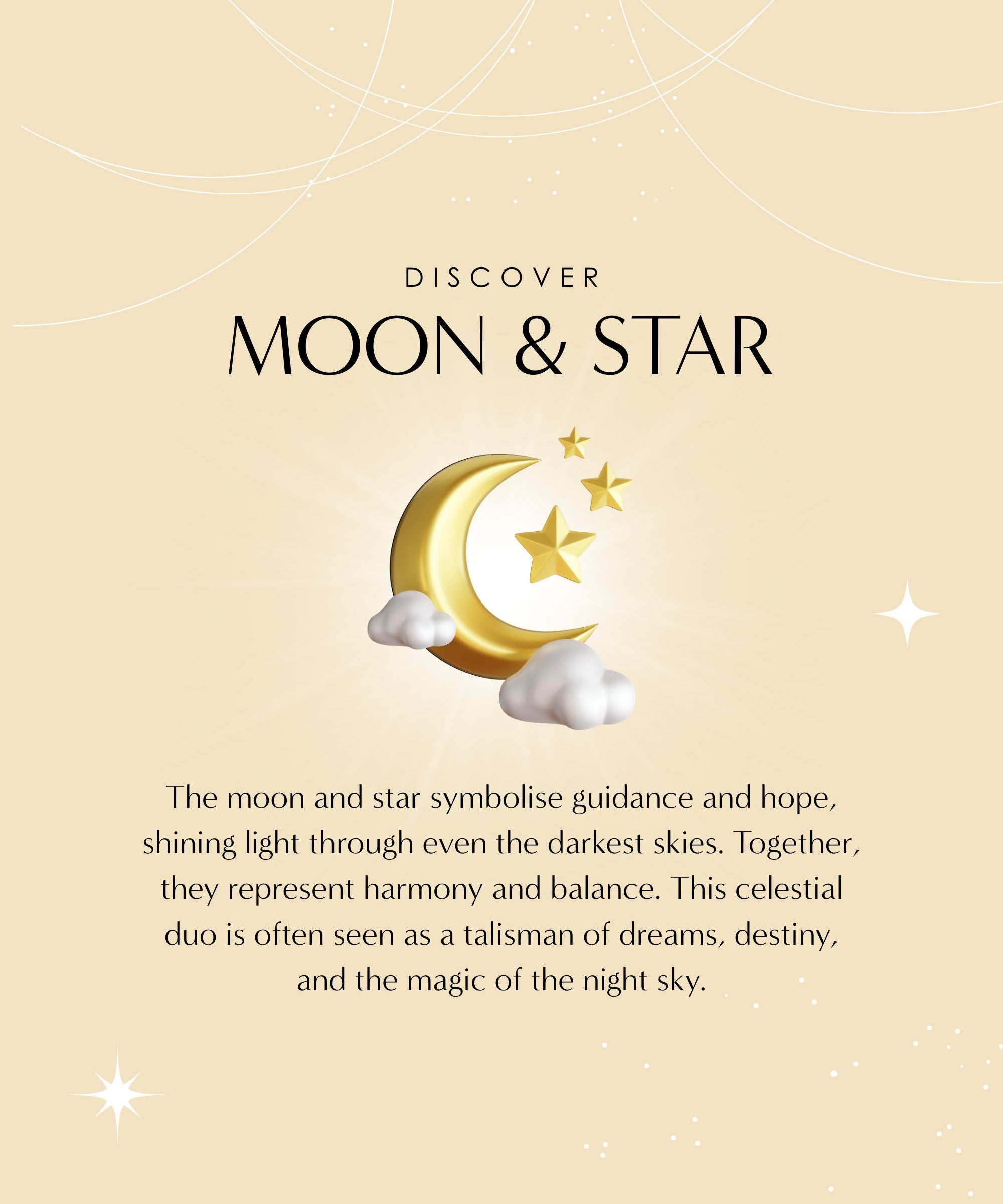 Moon and Star Huggie Earrings | Sustainable Jewellery by Ottoman Hands