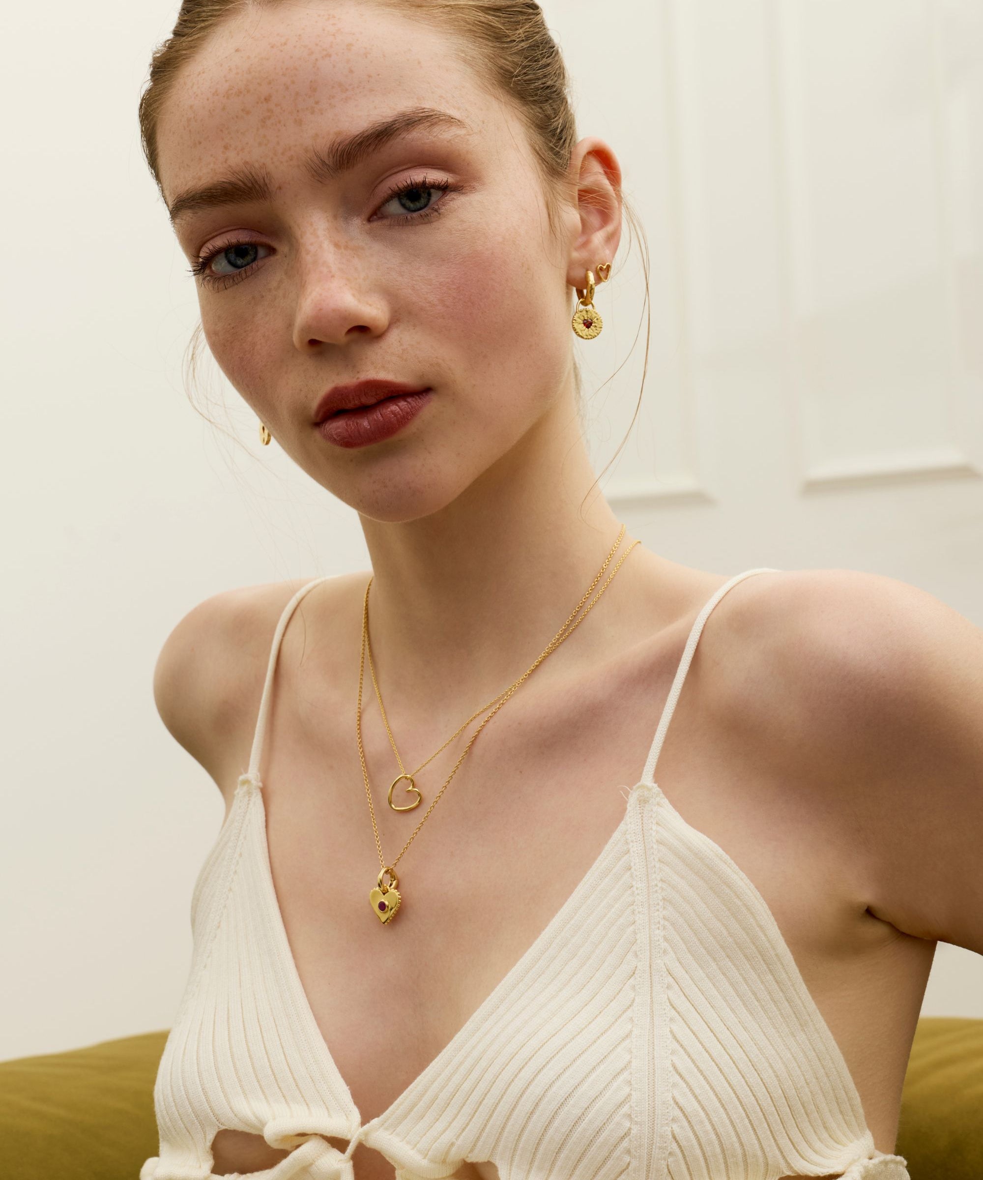 Heart Charm Necklace Layered | Ottoman Hands Jewellery