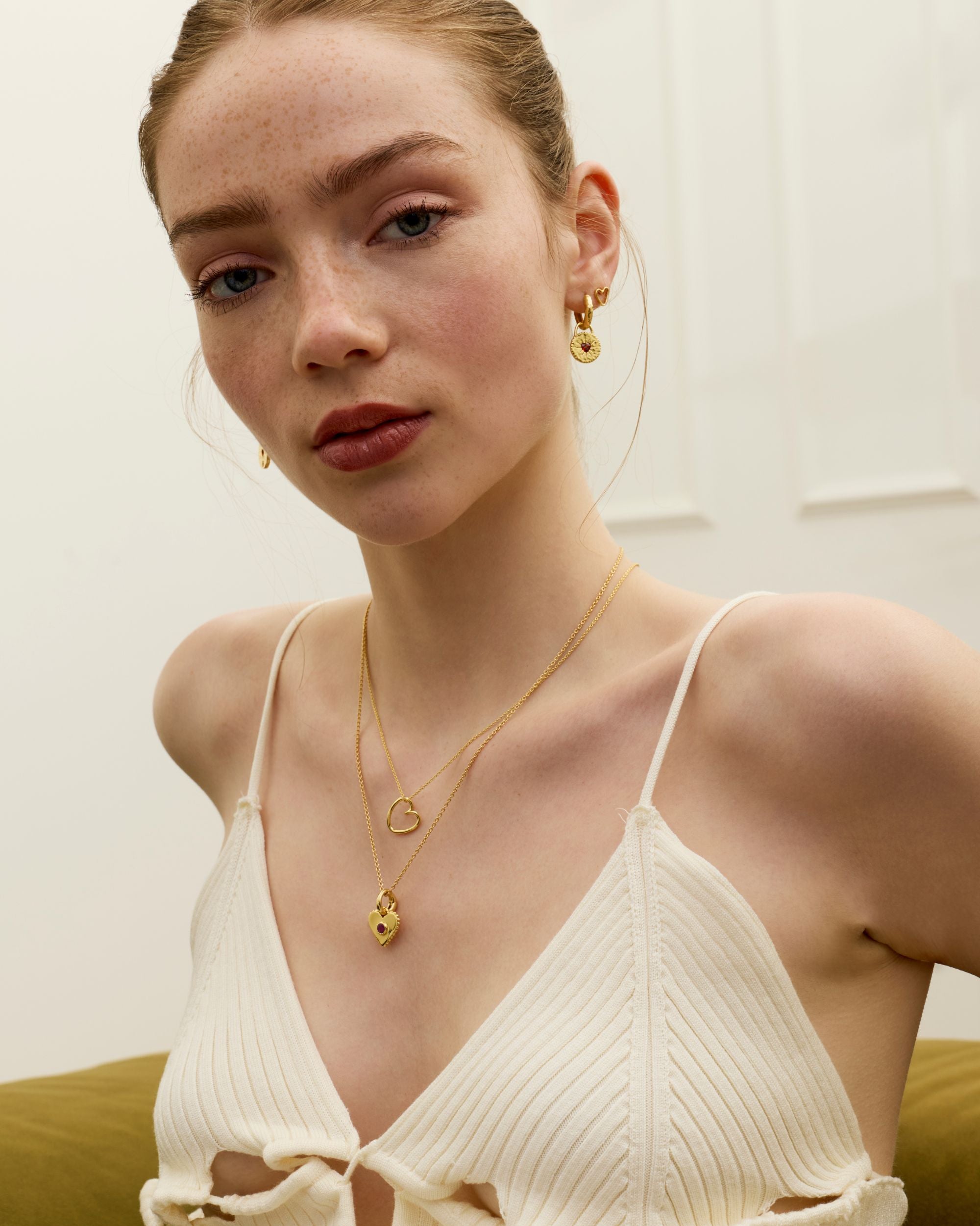 Heart Charm Necklace Layered | Ottoman Hands Jewellery