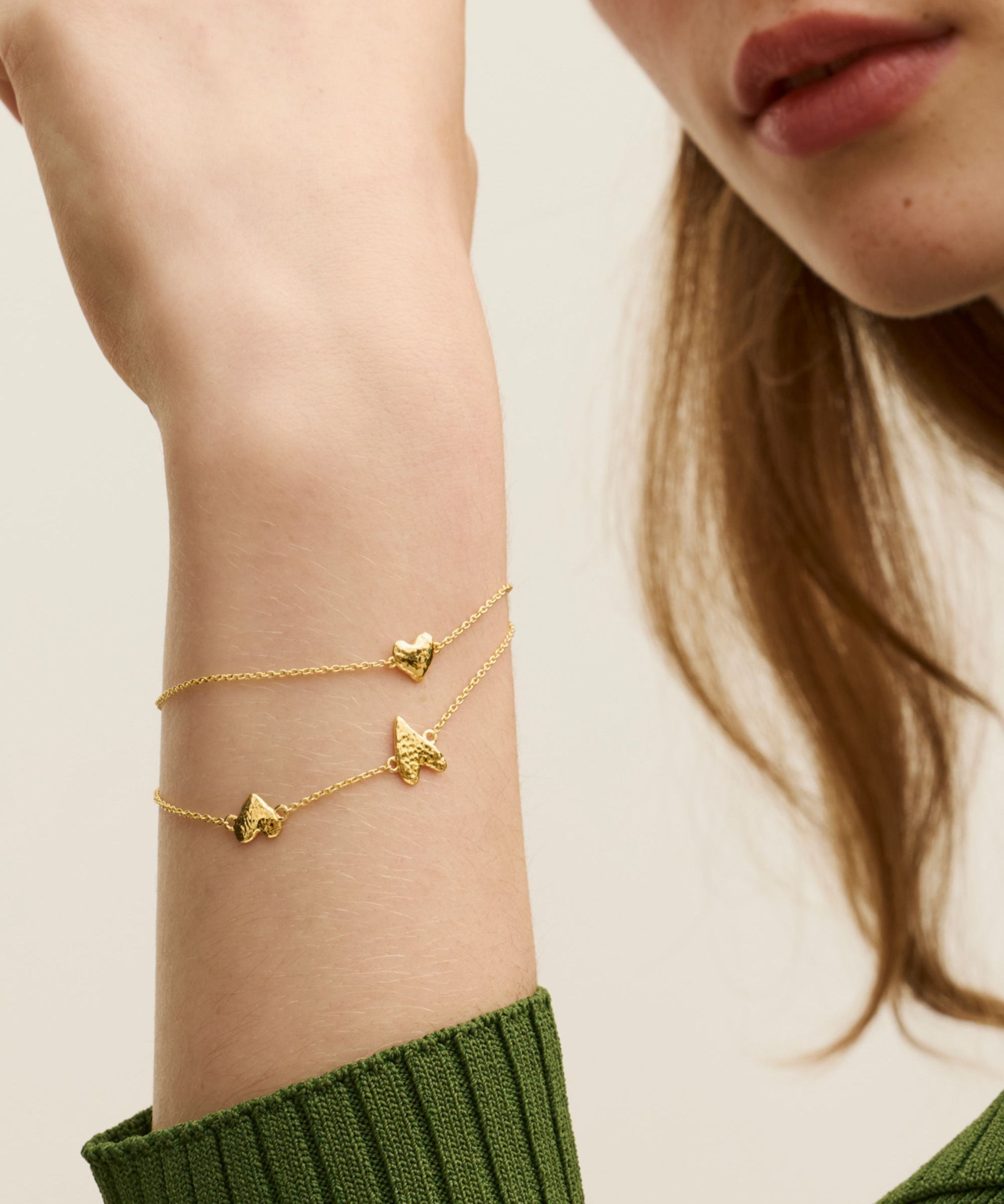 Heart Chain Bracelet Set | Ottoman Hands Jewellery