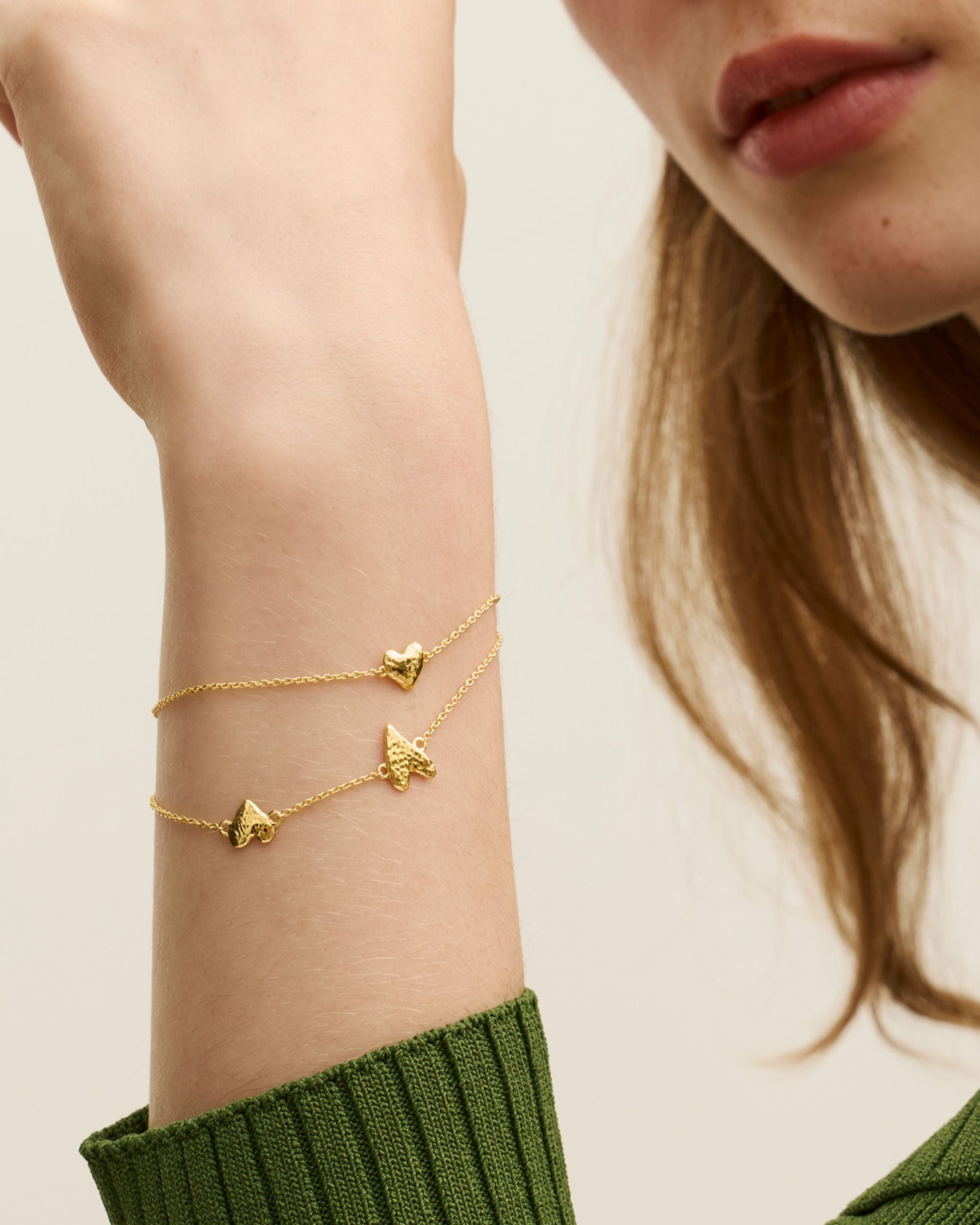 Heart Chain Bracelet Set | Ottoman Hands Jewellery