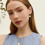 Heart Locket and Crystal Heart Earrings Set | Ottoman Hands Jewellery