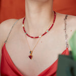Hydra Labradorite and Ruby Pendant Necklace | Sustainable Jewellery by Ottoman Hands