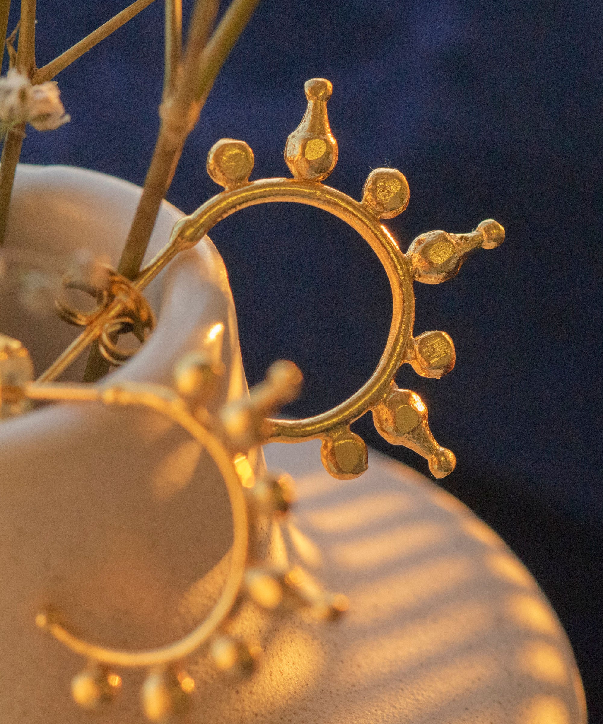 Jale Gold Hoop Earrings | Sustainable Jewellery by Ottoman Hands