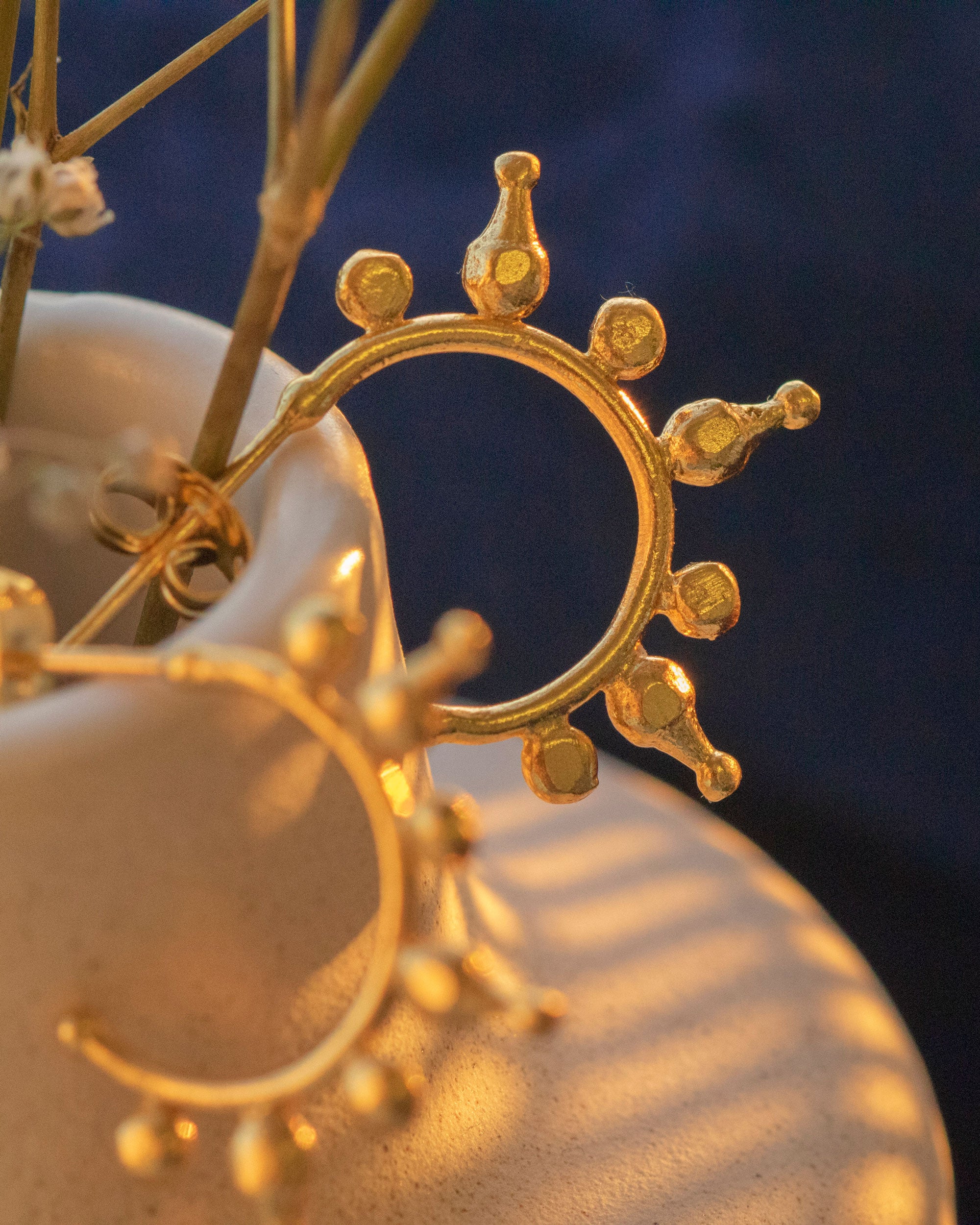 Jale Gold Hoop Earrings | Sustainable Jewellery by Ottoman Hands