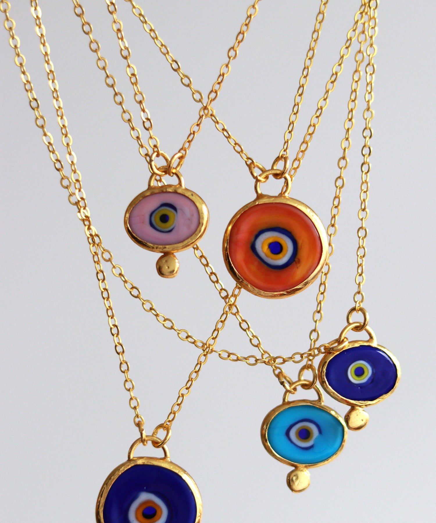 Alara Blue Evil Eye Drop Earrings | Sustainable Jewellery by Ottoman Hands