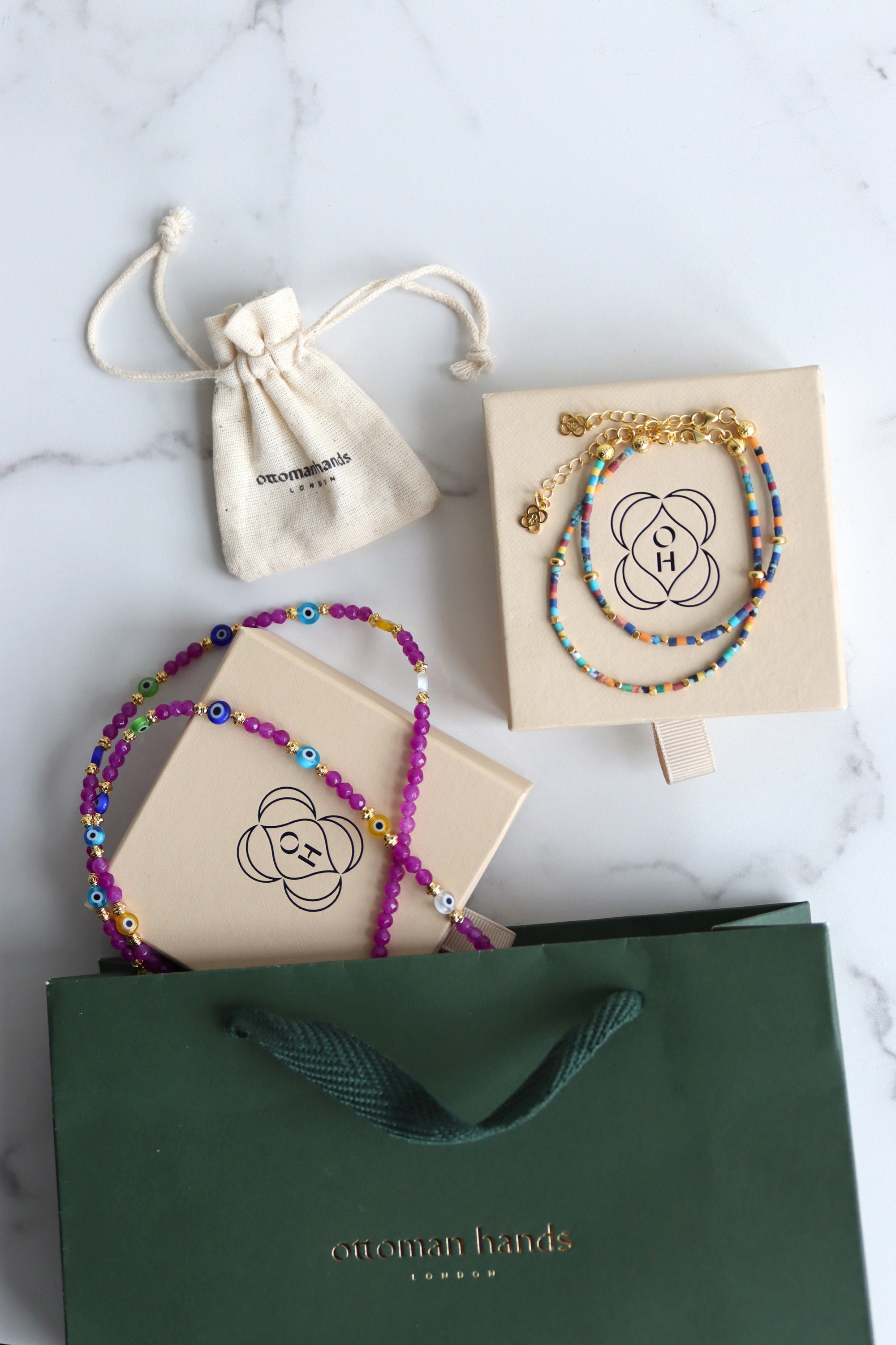 Meghan Beaded Bracelet - Mother & Child Set | Sustainable Jewellery by Ottoman Hands