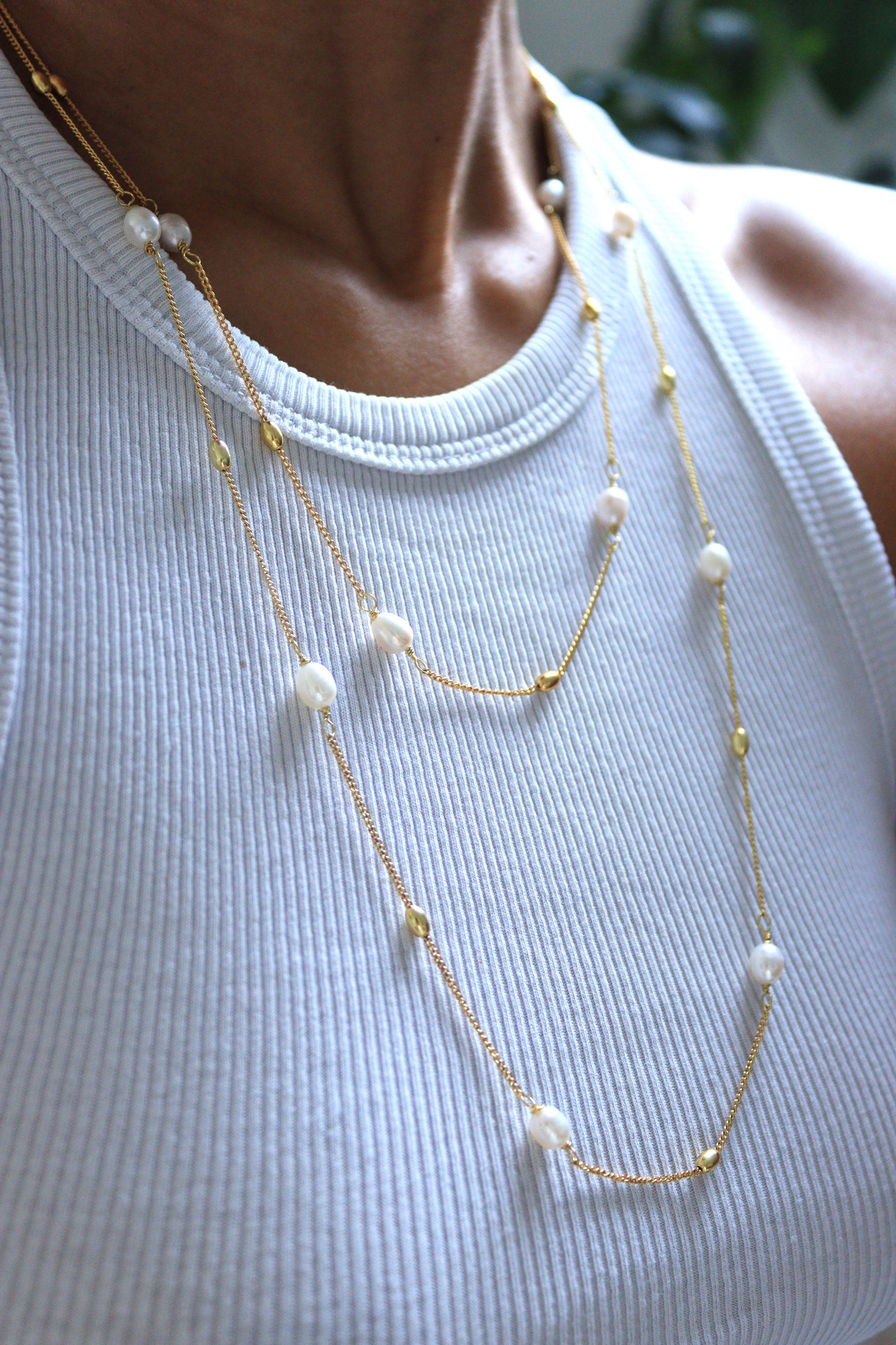 Lyra Pearl Beaded Necklace | Sustainable Jewellery by Ottoman Hands