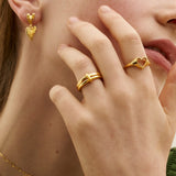 Iris Double Band Link Ring | Ottoman Hands Jewellery