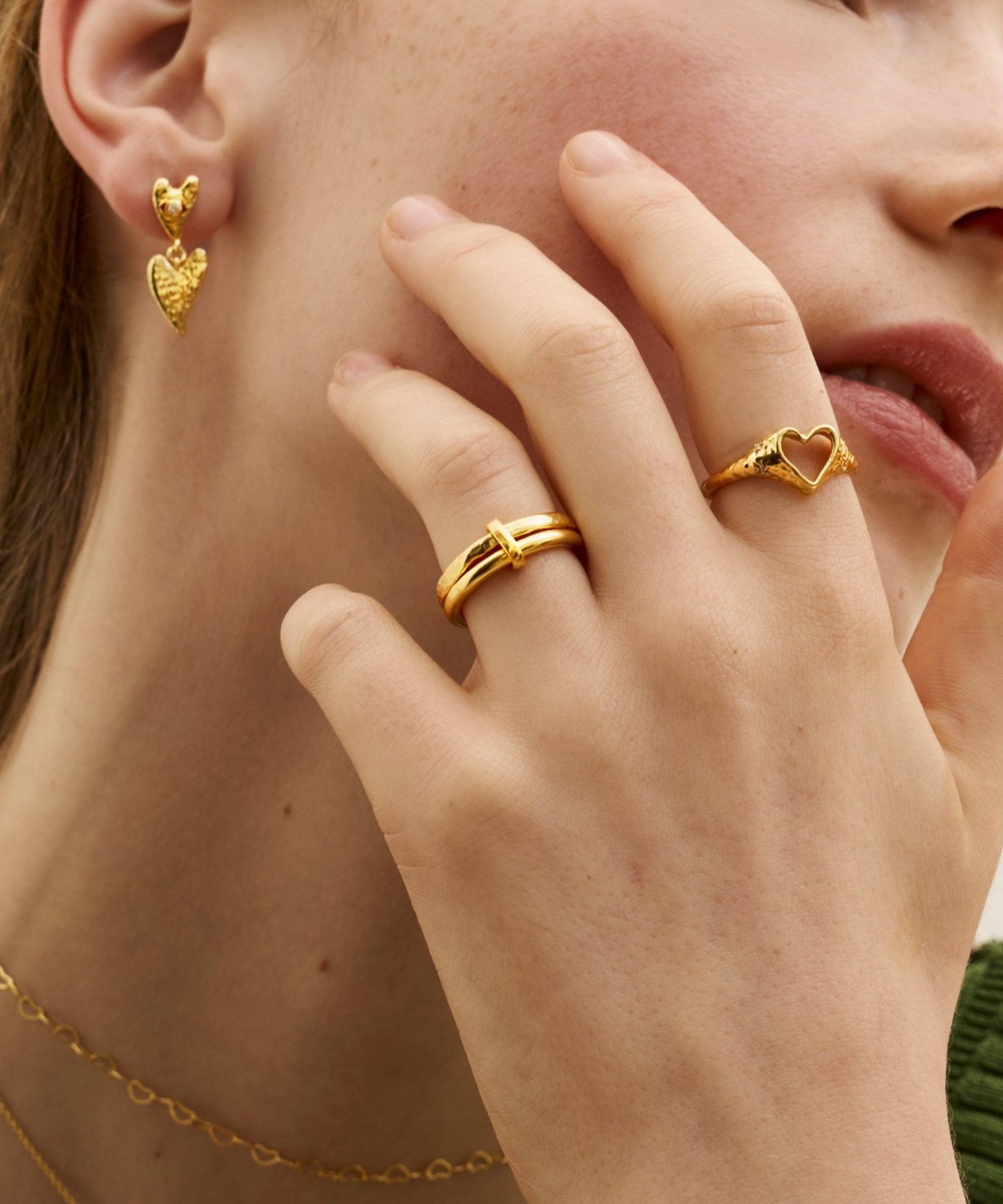 Iris Double Band Link Ring | Ottoman Hands Jewellery