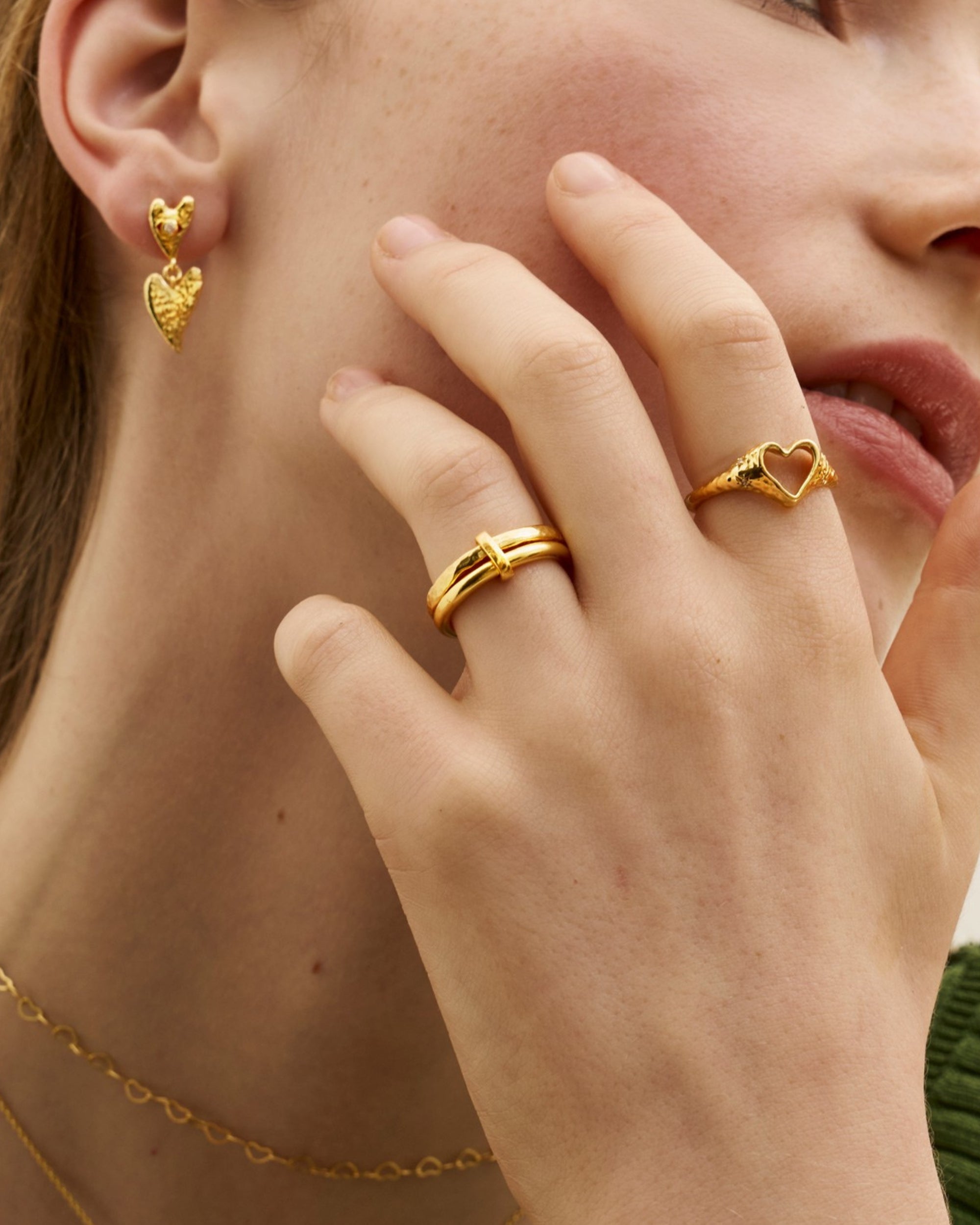 Iris Double Band Link Ring | Ottoman Hands Jewellery