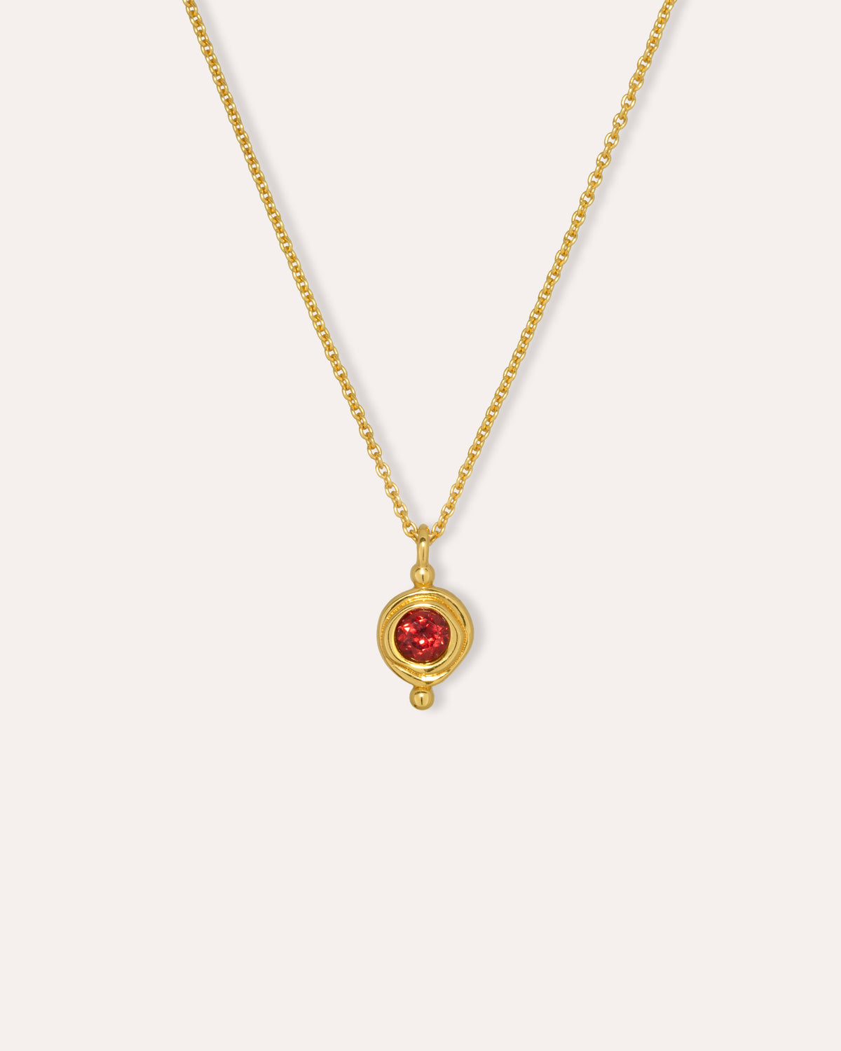 January Birthstone Pendant Necklace