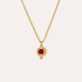 July Birthstone Pendant Necklace
