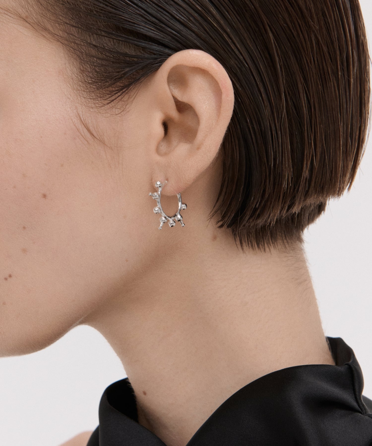 Jale Sterling Silver Hoop Earrings| Ottoman Hands Jewellery