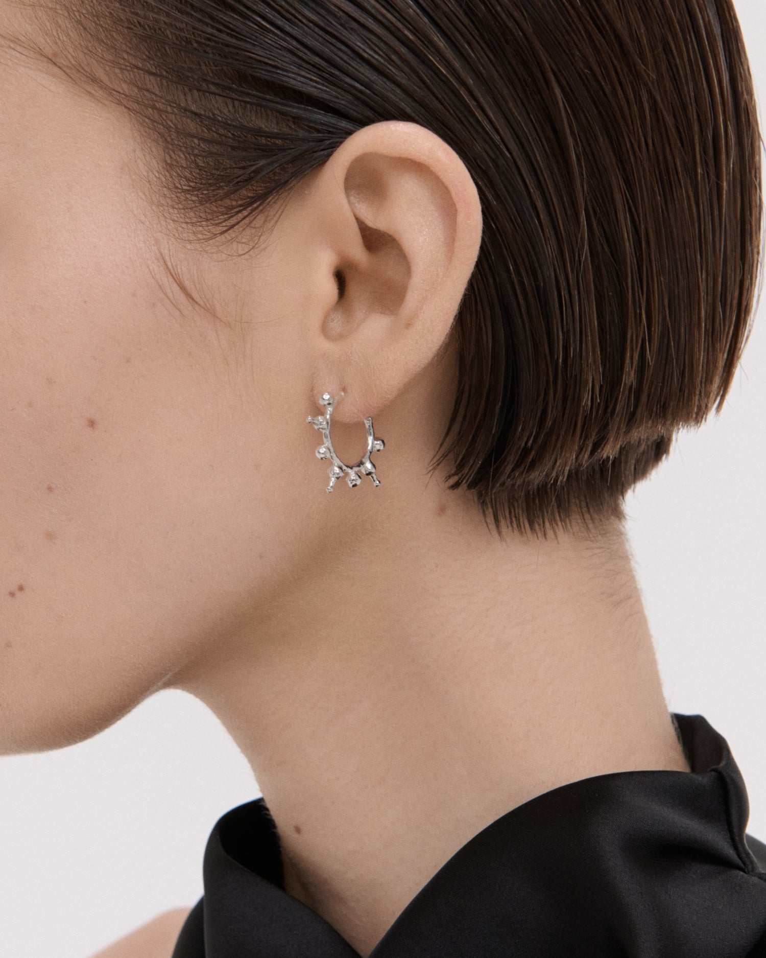 Jale Sterling Silver Hoop Earrings| Ottoman Hands Jewellery