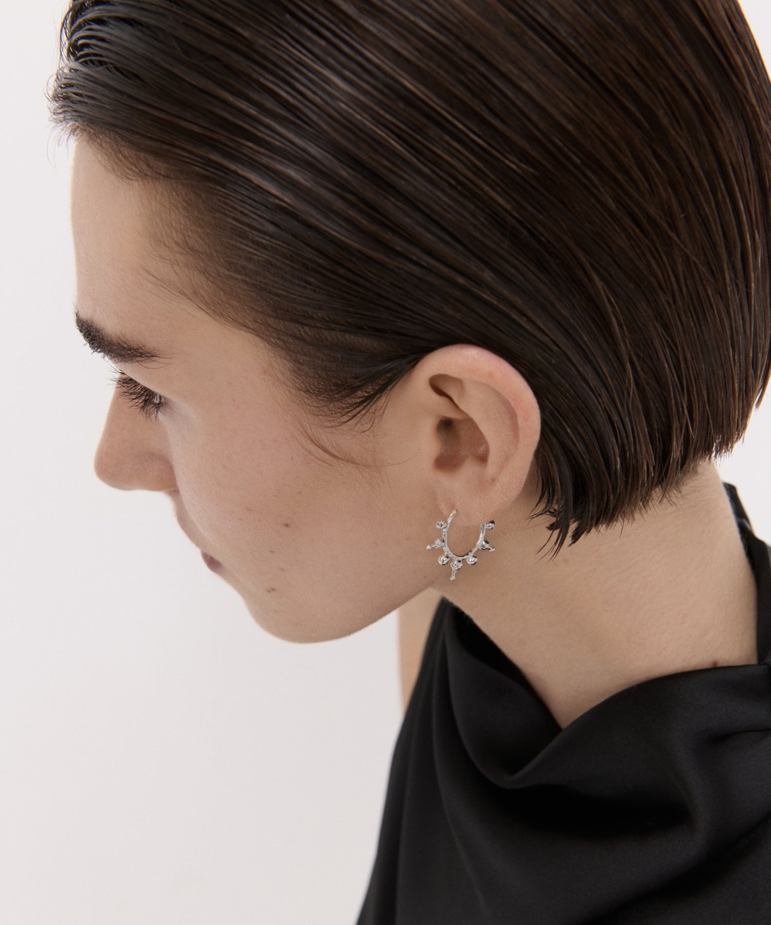 Jale Sterling Silver Hoop Earrings| Ottoman Hands Jewellery