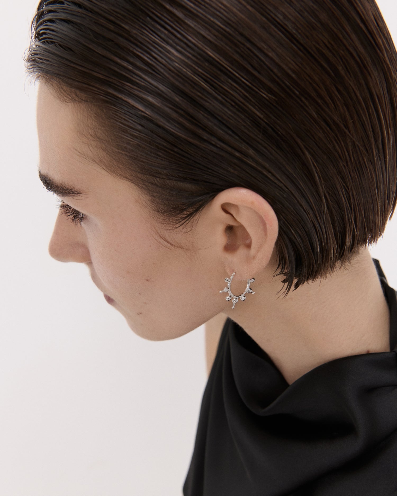 Jale Sterling Silver Hoop Earrings| Ottoman Hands Jewellery