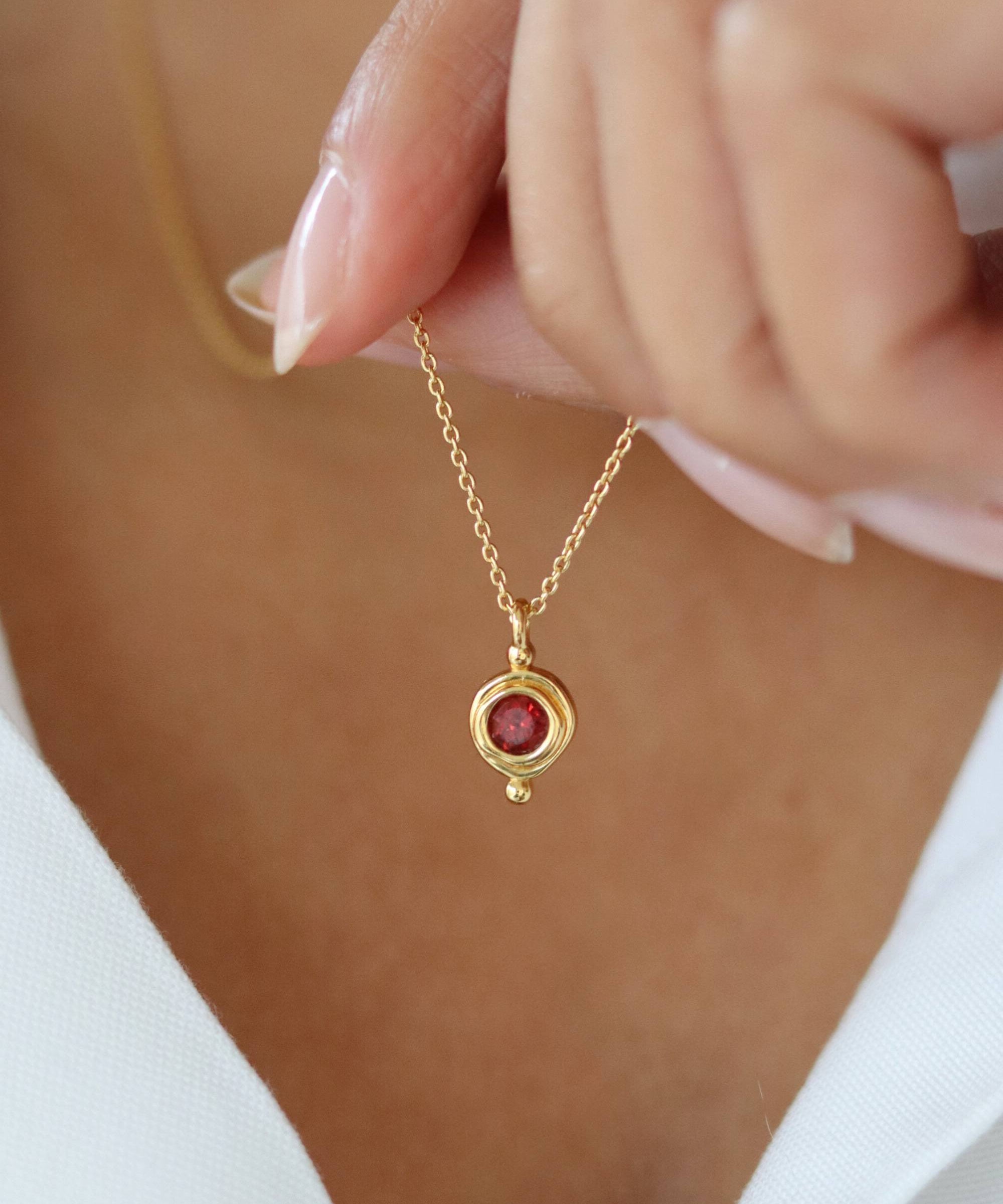 January Birthstone Pendant Necklace | Ottoman Hands Jewellery