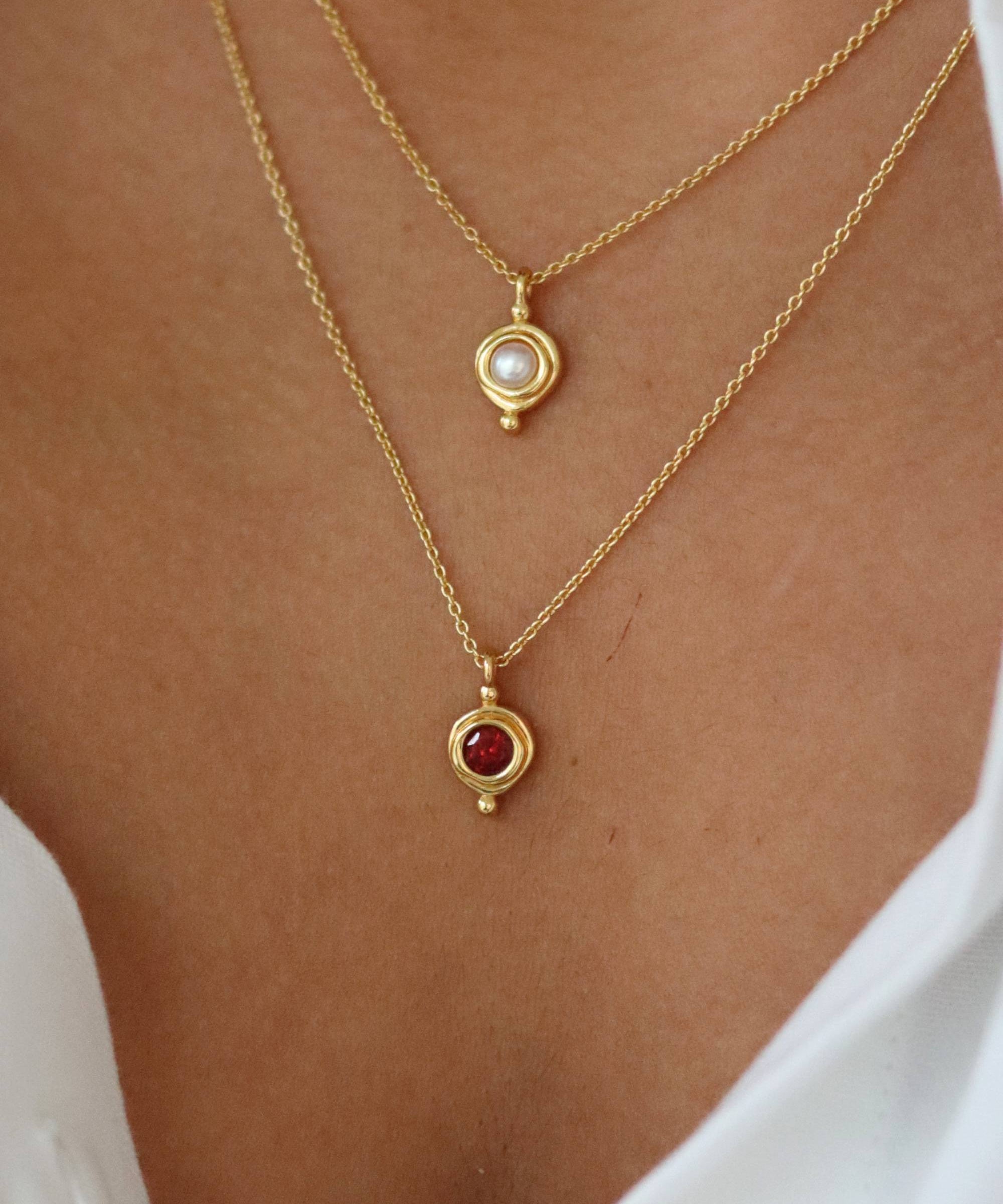 January Birthstone Pendant Necklace | Ottoman Hands Jewellery