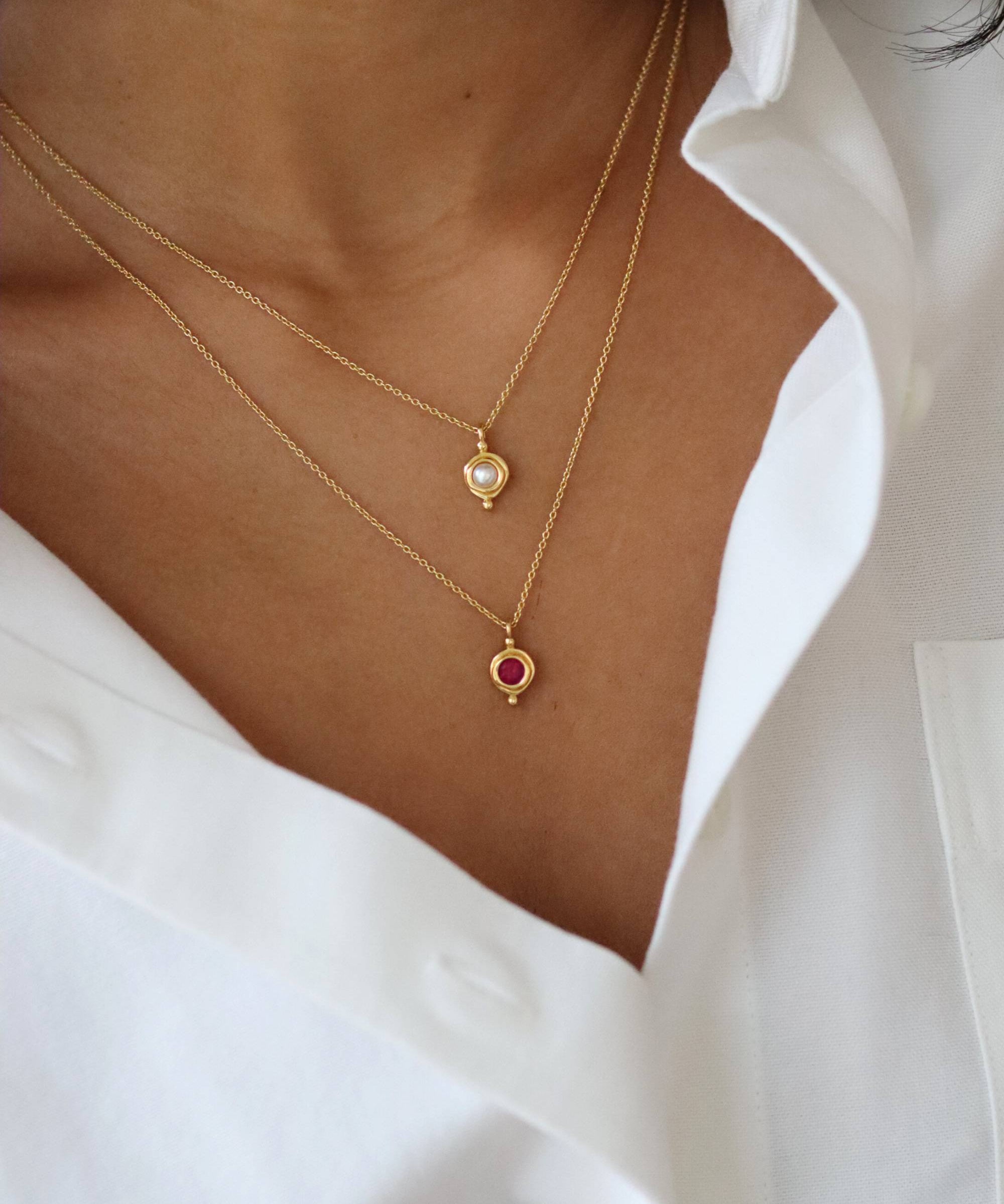 July Birthstone Pendant Necklace | Ottoman Hands Jewellery