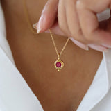 July Birthstone Pendant Necklace | Ottoman Hands Jewellery