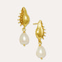 Kai Seashell Pearl Drop Stud Earrings | Sustainable Jewellery by Ottoman Hands